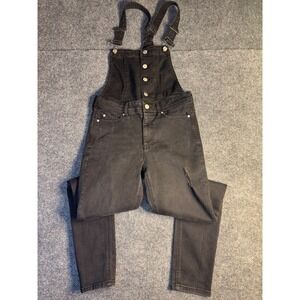 Ivy + Main Overalls Women 5 Black Stretch Distressed Skinny Leg Adjustable Strap